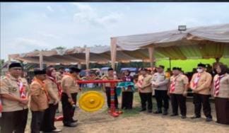 Wakili Kapolres, Kasat Binmas Polres Banyuasin Hadiri Upacara Pembukaan Karya Bakti Pramuka Ke XXII