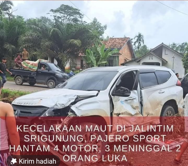 Kecelakan Maut Pajero Sport Putih di Jalintim Akibatkan 3 Orang Meninggal Adalah Warga Desa Tebing Abang